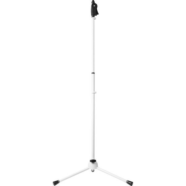 Deluxe Tripod Mic Stand Pistol Grip Clutch, White