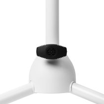 Deluxe Tripod Mic Stand Pistol Grip Clutch, White