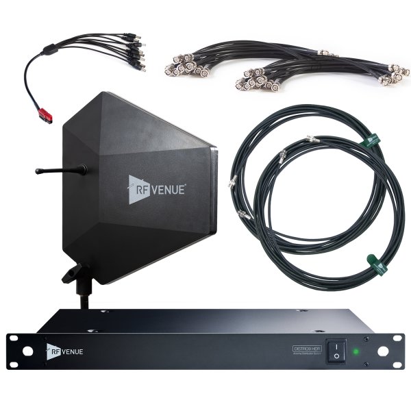 9-Channel Wireless Microphone Upgrade Pack with Diversity Fin IPX Antenna, Black