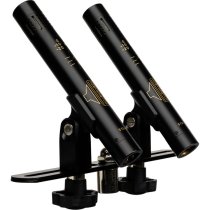 Matched Stereo Pair of Small-Diaphragm Condenser Microphones, Black