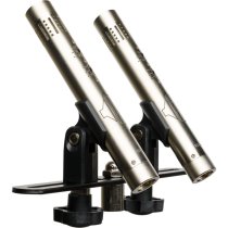 Matched Stereo Pair of Small-Diaphragm Condenser Microphones, Silver