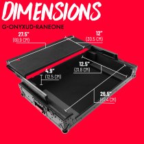 ONYX Flight Case with Upper Deck for Rane One & One MKII DJ Controller, Black on Black