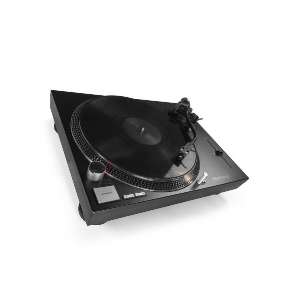 Direct-Drive DJ Turntable with Ortofon OM Black Cartridge, Black