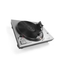 Direct-Drive DJ Turntable with Ortofon OM Black Cartridge, Silver