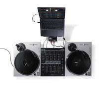 Direct-Drive DJ Turntable with Ortofon OM Black Cartridge, Silver