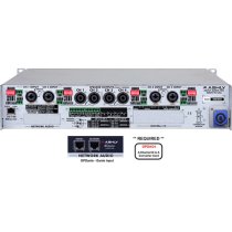 NXE Series 4-Channel Networkable Multi-Mode Power Amplifier with OPDAC4 & OPDante Cards