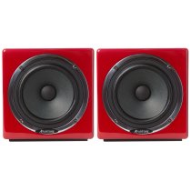 Active MixCube Powered Full-Range Mini Reference Monitors, Red (Pair)