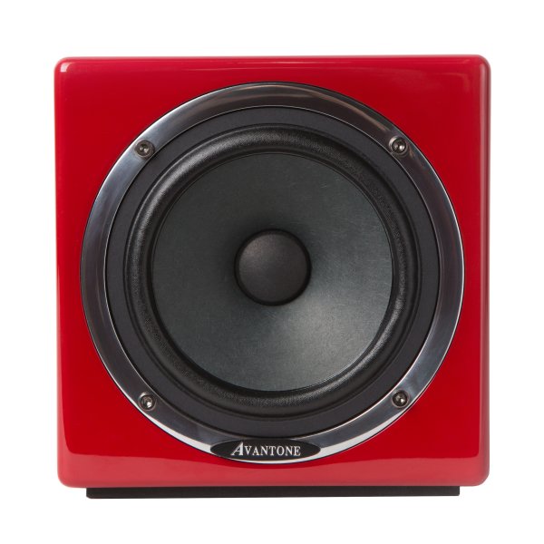 Active MixCube Powered Full-Range Mini Reference Monitors, Red (Single)
