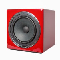 Active MixCube Powered Full-Range Mini Reference Monitors, Red (Single)