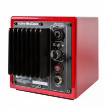 Active MixCube Powered Full-Range Mini Reference Monitors, Red (Single)