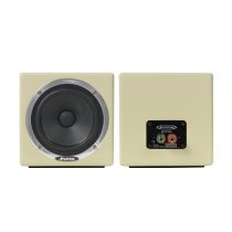 MixCubes Full-Range Mini Reference Monitors, Retro-Cream (Pair)
