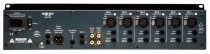 Six Channel Rackmountable Stereo Line and Microphone Mixer with Switchable Pad, 48V Phantom Power an