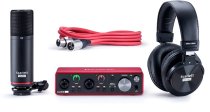 2 In / 2 Out USB Recording Recording Bundle w/ Headphones and Condenser Microphone