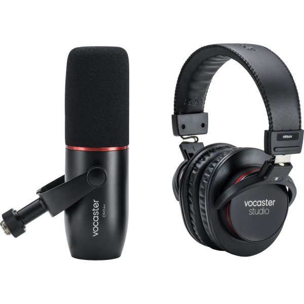 Dynamic Cardioid XLR Podcasting Microphone with Headphones