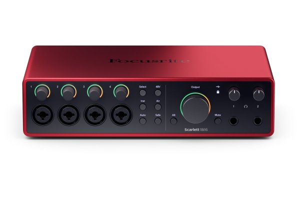 18-In, 16-Out USB Audio Interface With Four 4th Gen Scarlett Mic Preamps