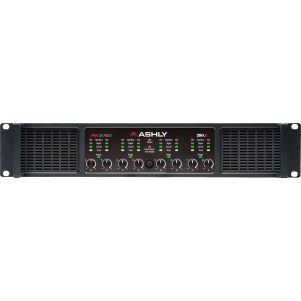 Rack-mountable 2000W 8-channel Power Amplifier