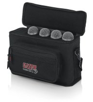 Padded Microphone Carry Bag; Holds up to 4 Microphones