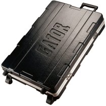 Rolling ATA Mixer Case with Lockable Recessed Latches and Pull-out Handle
