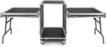 G-TOUR 16U ATA Wood Rack Case with Tables and Casters