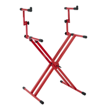 Deluxe 2-Tier X-Style Keyboard Stand (Red)
