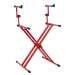 Deluxe 2-Tier X-Style Keyboard Stand (Red) 