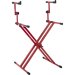 Deluxe 2-Tier X-Style Keyboard Stand (Red) 