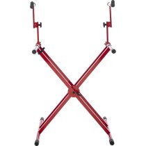 Deluxe 2-Tier X-Style Keyboard Stand (Red)