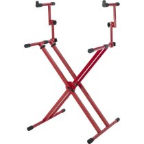Deluxe 2-Tier X-Style Keyboard Stand (Red)