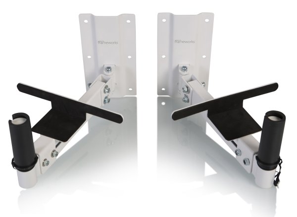Frameworks Wall Mount Speaker Stands, White (Pair)