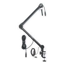 Professional Broadcast Boom Mic Stand With LED Light