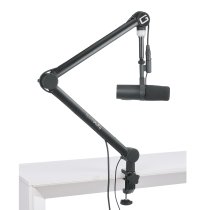 Professional Broadcast Boom Mic Stand With LED Light