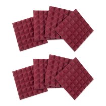 8 Pack of Burgundy 12″ x 12″ Acoustic Pyramid Panel