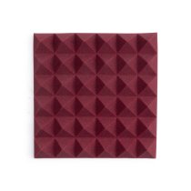 8 Pack of Burgundy 12" x 12" Acoustic Pyramid Panel