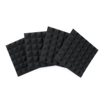 4 Pack of Charcoal 12″ x 12″ Acoustic Pyramid Panel