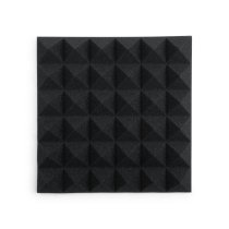 4 Pack of Charcoal 12" x 12" Acoustic Pyramid Panel