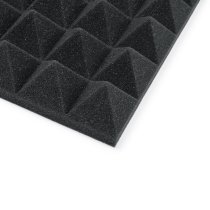 4 Pack of Charcoal 12" x 12" Acoustic Pyramid Panel