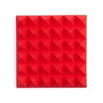 2 Pack of Red 12" x 12" Acoustic Pyramid Panel