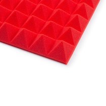 2 Pack of Red 12" x 12" Acoustic Pyramid Panel