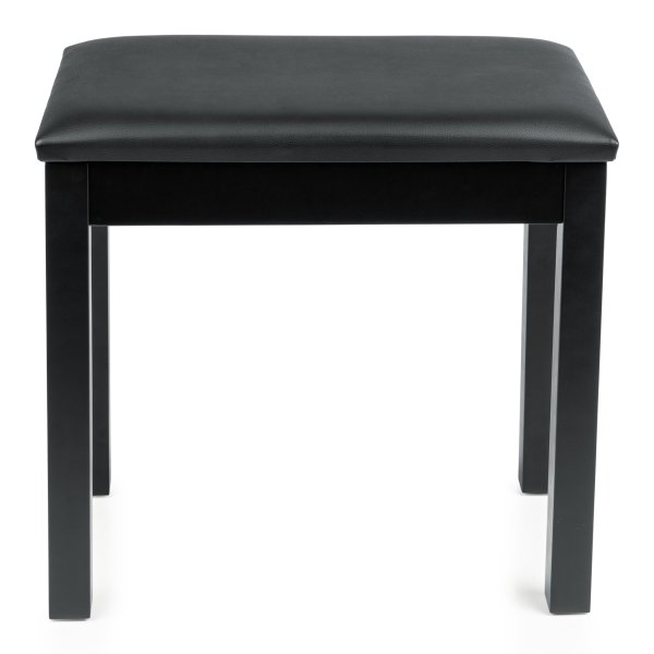 Traditional Wooden Piano Bench, Black