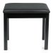 Traditional Wooden Piano Bench, Black