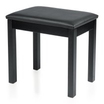 Traditional Wooden Piano Bench, Black