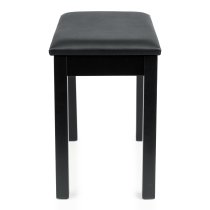 Traditional Wooden Piano Bench, Black