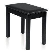Deluxe Wooden Wooden Piano Bench, Black