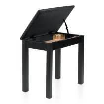 Deluxe Wooden Wooden Piano Bench, Black