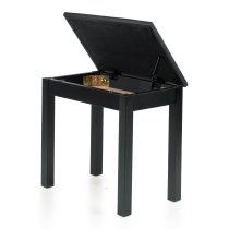 Deluxe Wooden Wooden Piano Bench, Black
