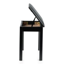 Deluxe Wooden Wooden Piano Bench, Black