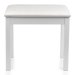 Traditional Wooden Piano Bench, White