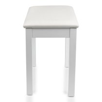 Traditional Wooden Piano Bench, White