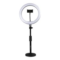 Ring Light Round Base Desktop Stand With Phone Clamp