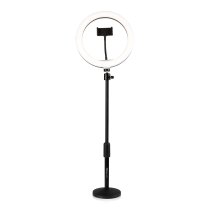 Ring Light Round Base Desktop Stand With Phone Clamp